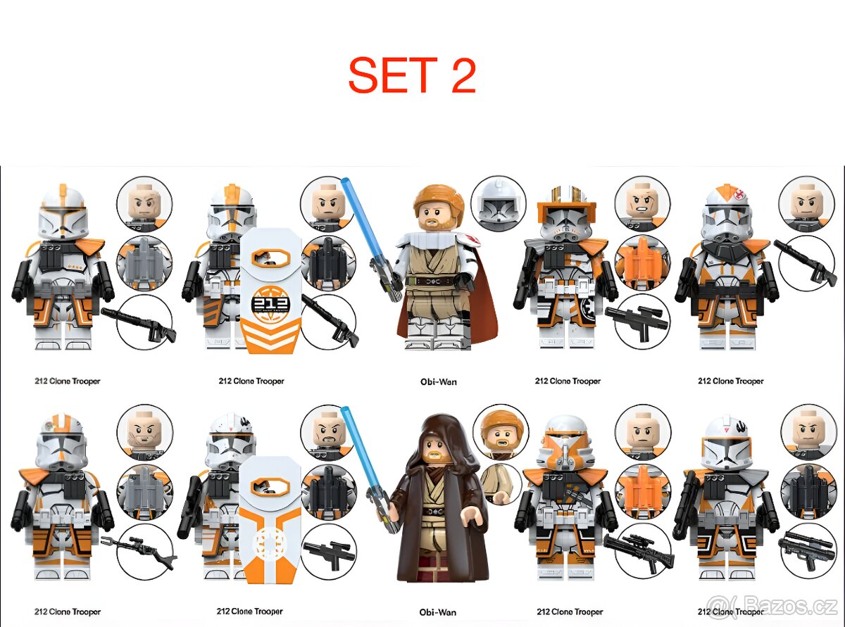 Rôzne figúrky Star Wars 8 (8ks) typ lego - nové - 2