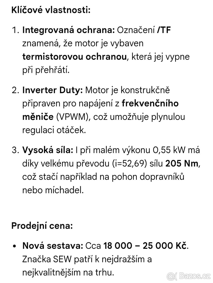 Motor s převodovkou - 2