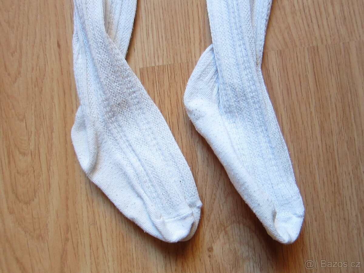 Dívčí bílé teplejší punčocháče vel. 122/128 - 2