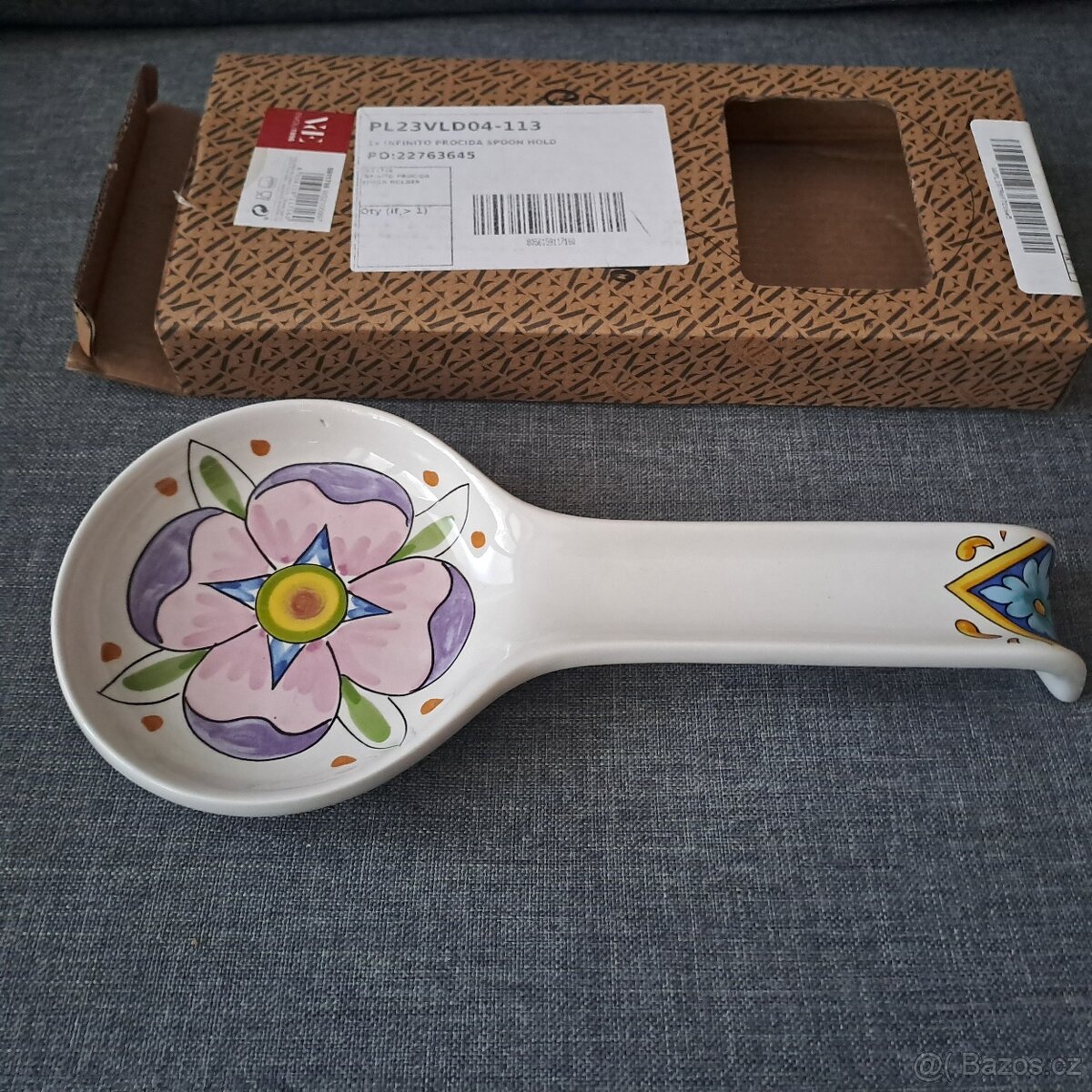 Držák lžičky - porcelánový - nový - 2