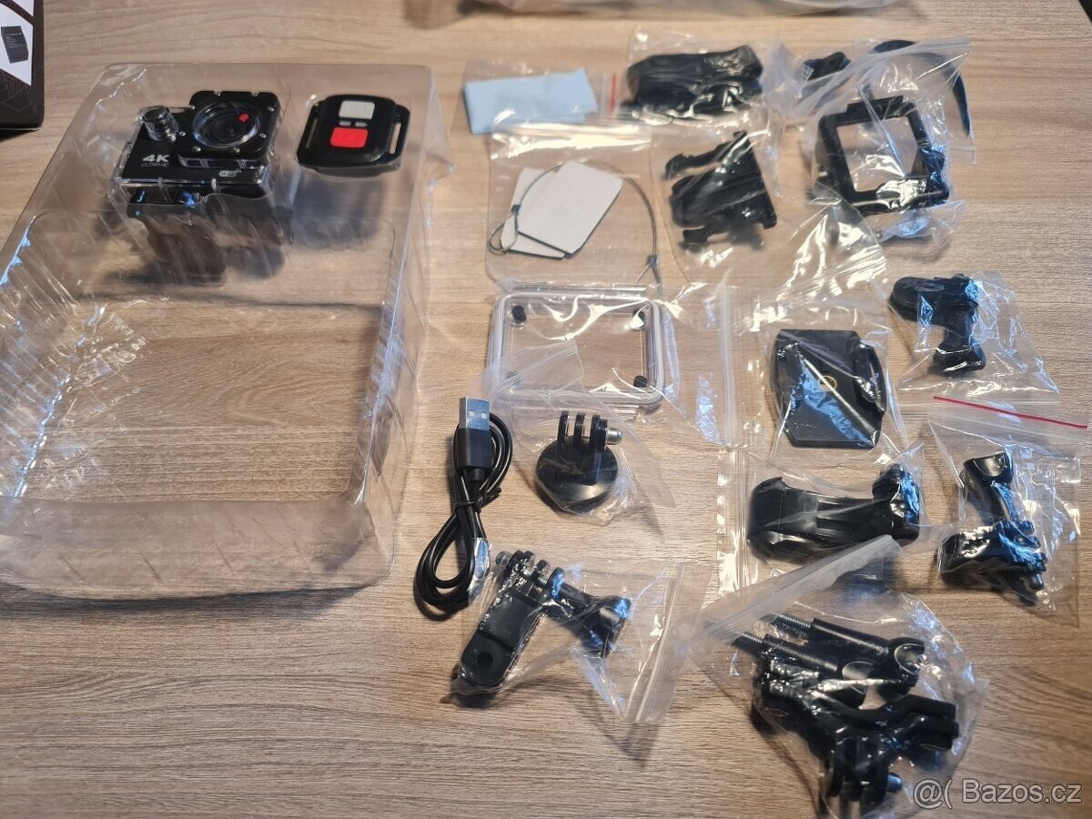 Outdoorová sportovní kamera 4K + bohaté příslušenství nová - 2