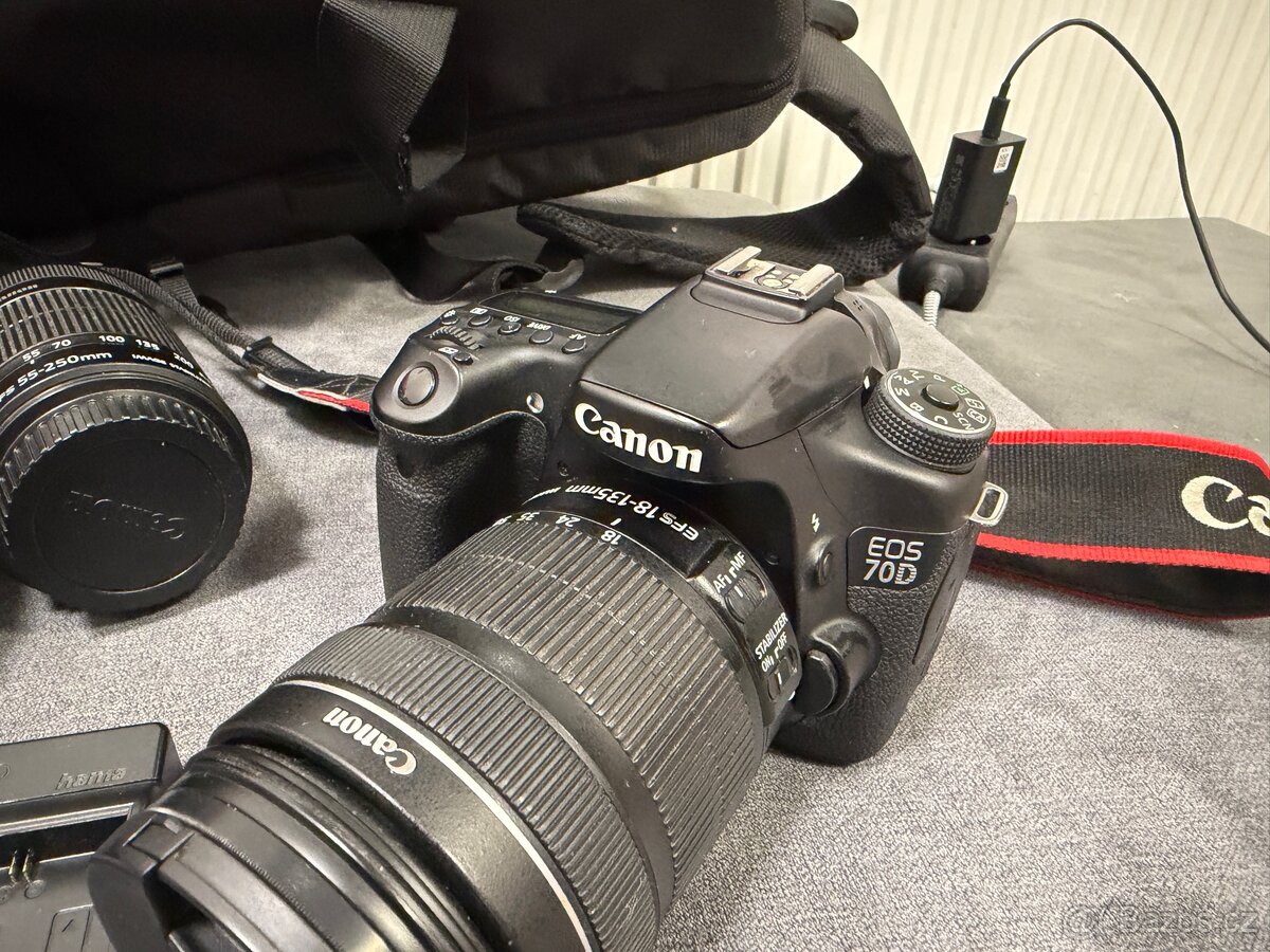 Canon EOS 70D + 3 objektivy + příslušenství – kompletní set - 2