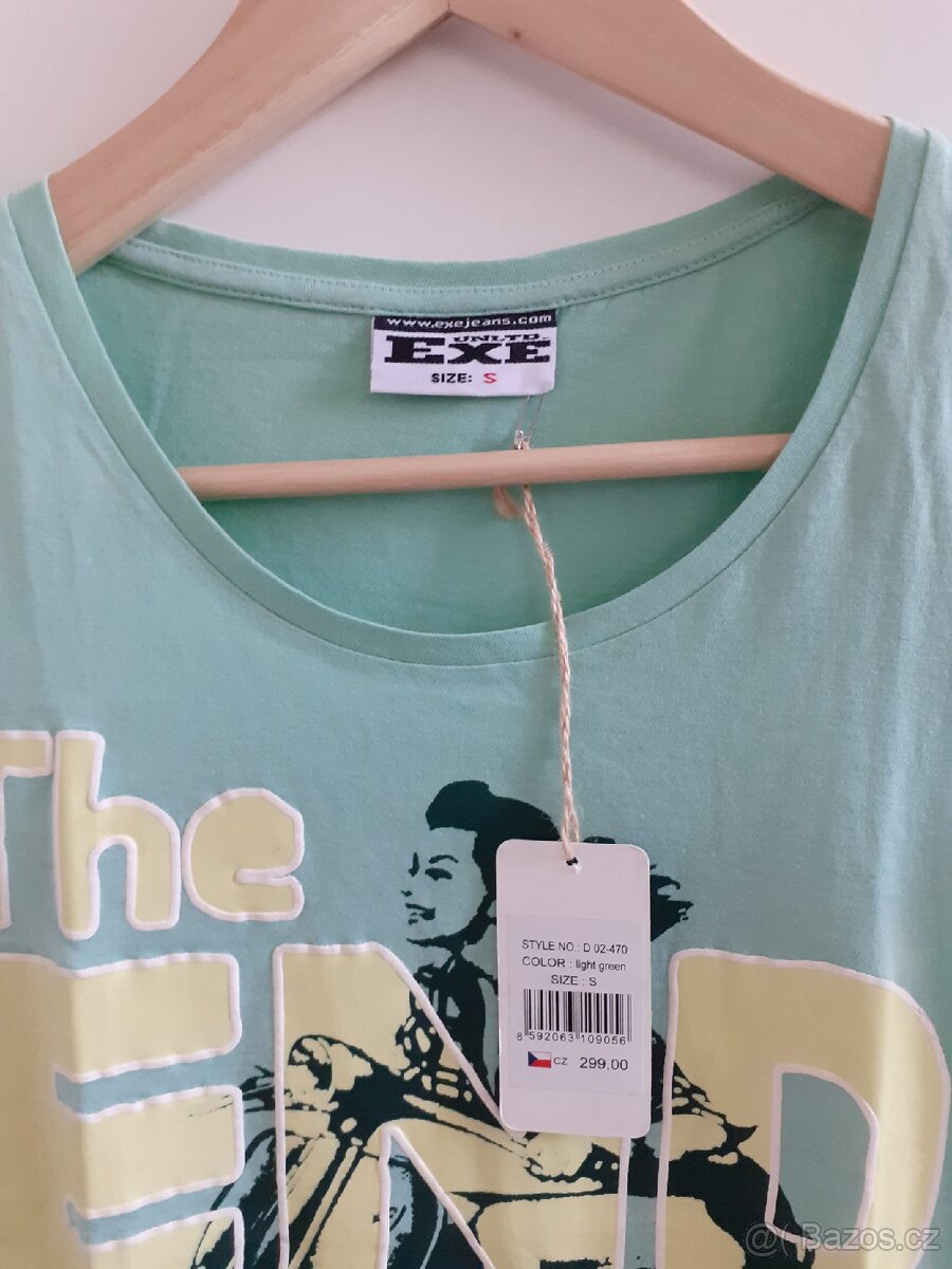 Zelené tričko s potiskem Exe Jeans - 2