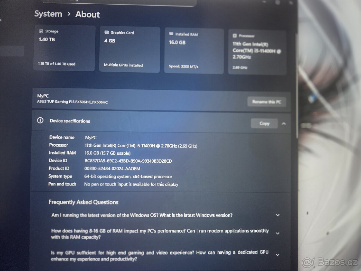 ASUS TUF Gaming F15 | RTX 3050 | Intel Core i5 - 2