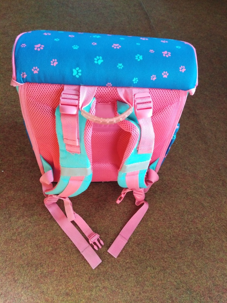 Školní aktovka Hama pro prvňáčky - motiv pejska modrá/růžová - 2