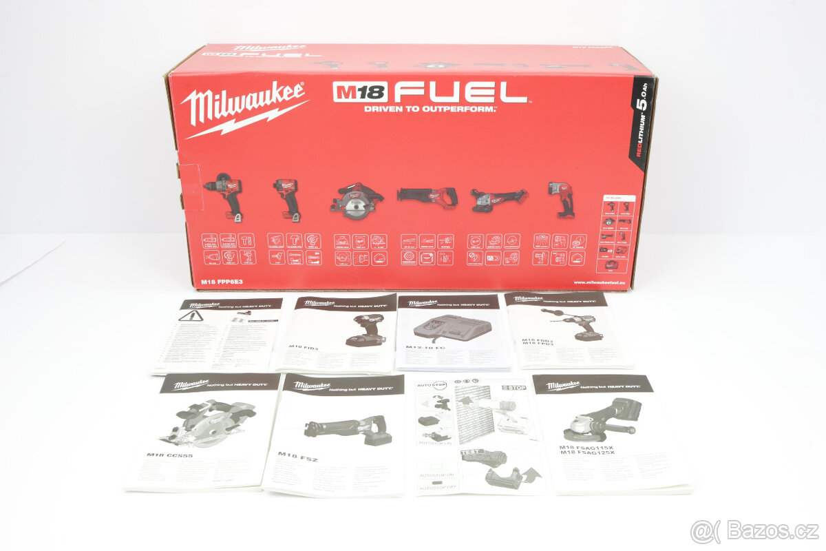Milwaukee M18 FPP6E3-502B Aku set nářadí 4933480874 - 2