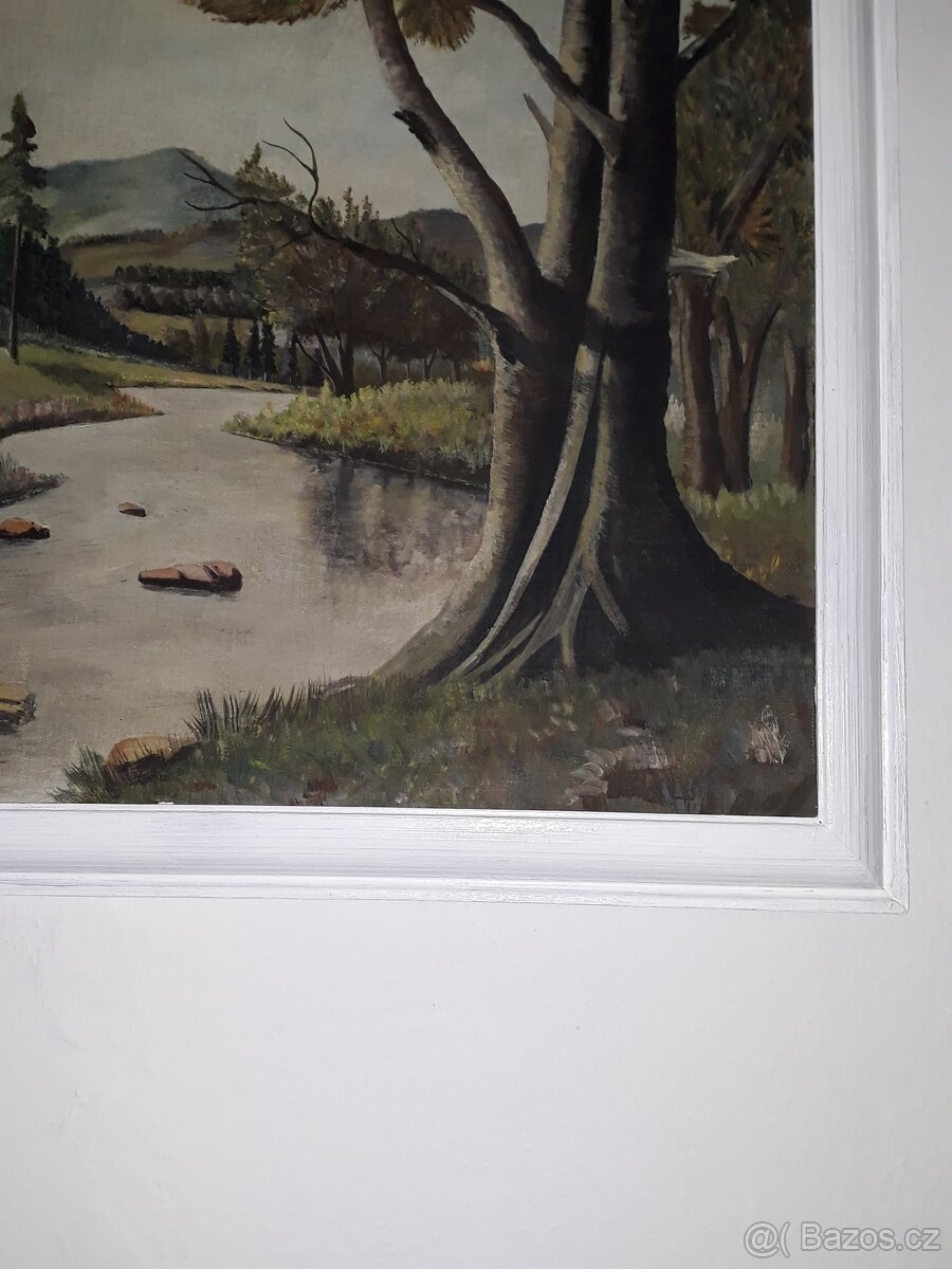 Obraz krajina, začátek 20.století. - 2