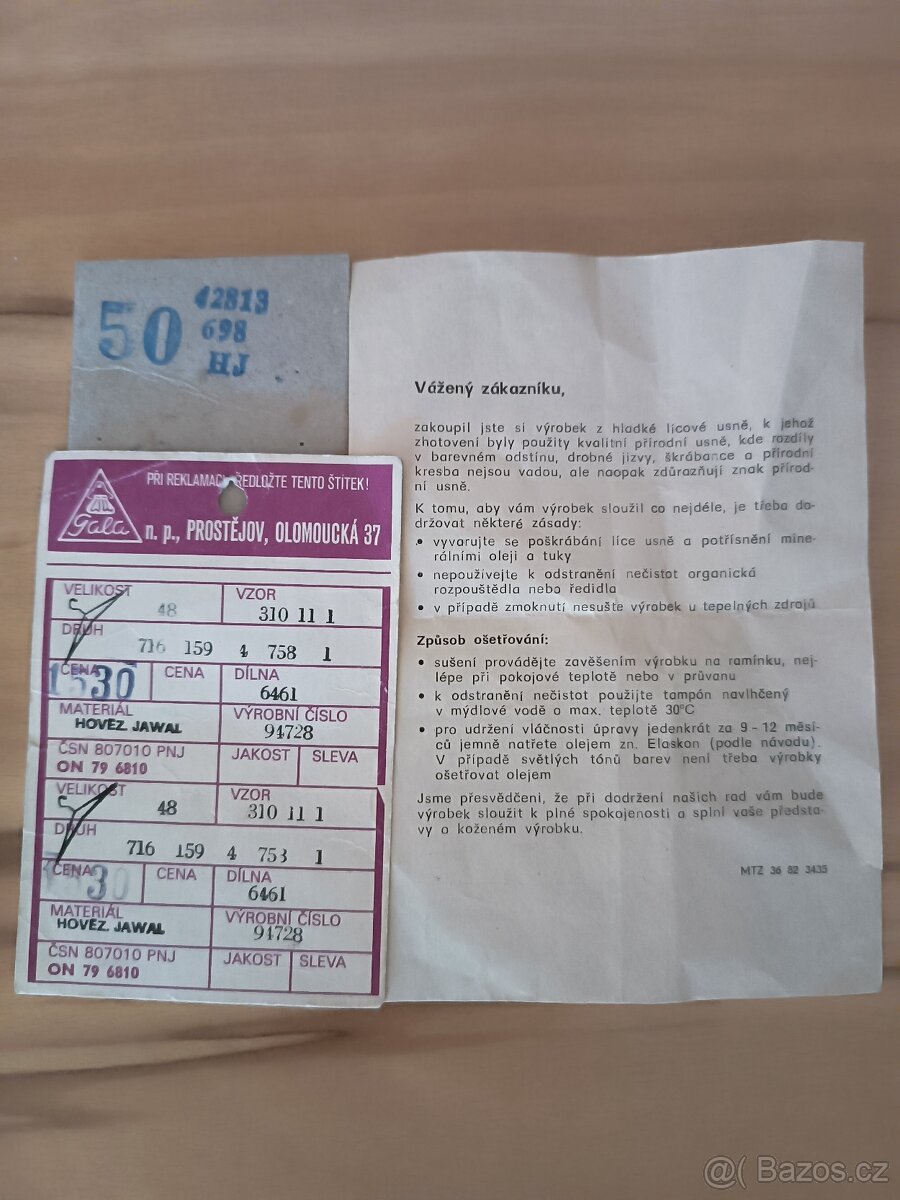 Prodám kožený komplet, uniforma, VB, SNB, Jawa, ČZ - 2