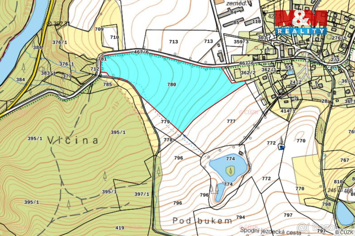 Prodej pole, 66049 m², Sedlečko - Šemnice - 2