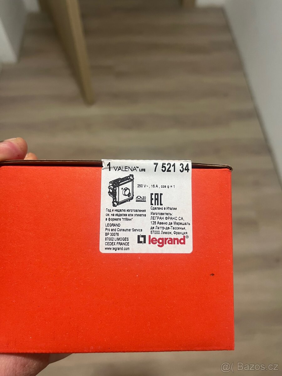 Termostat podlahový Legrand Valena Life bílá 752134 - 2