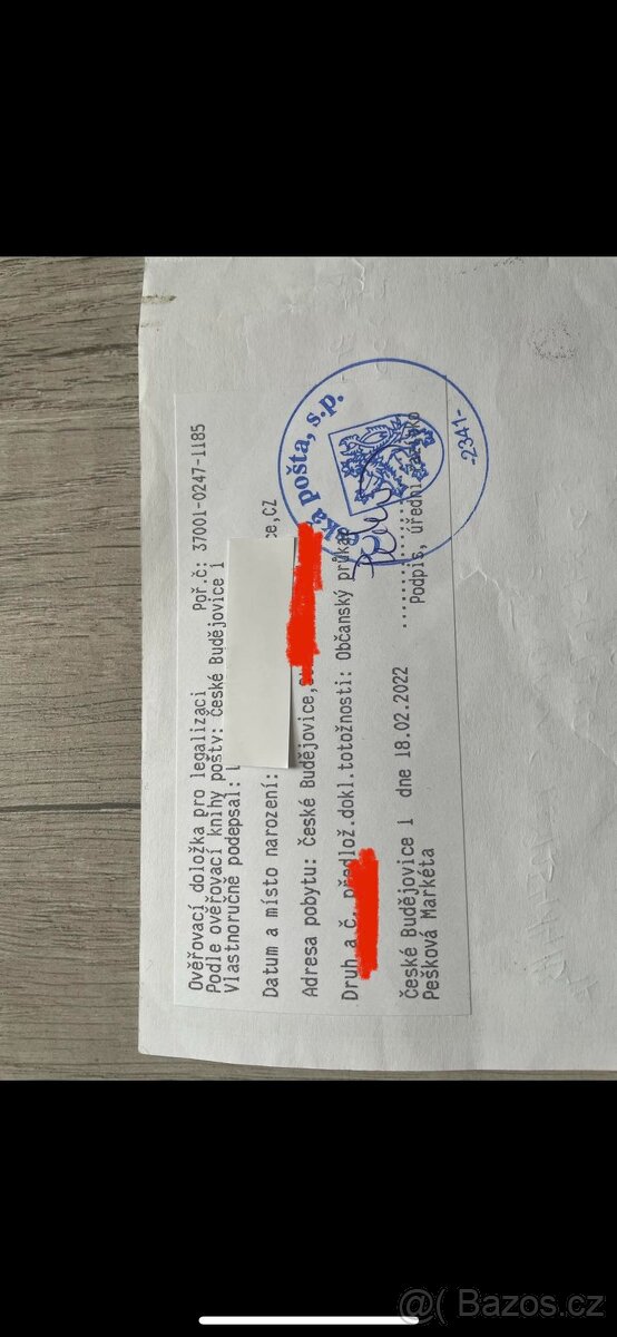 Odprodám notářsky ověřenou směnku na částku 50 000 Kč. - 2