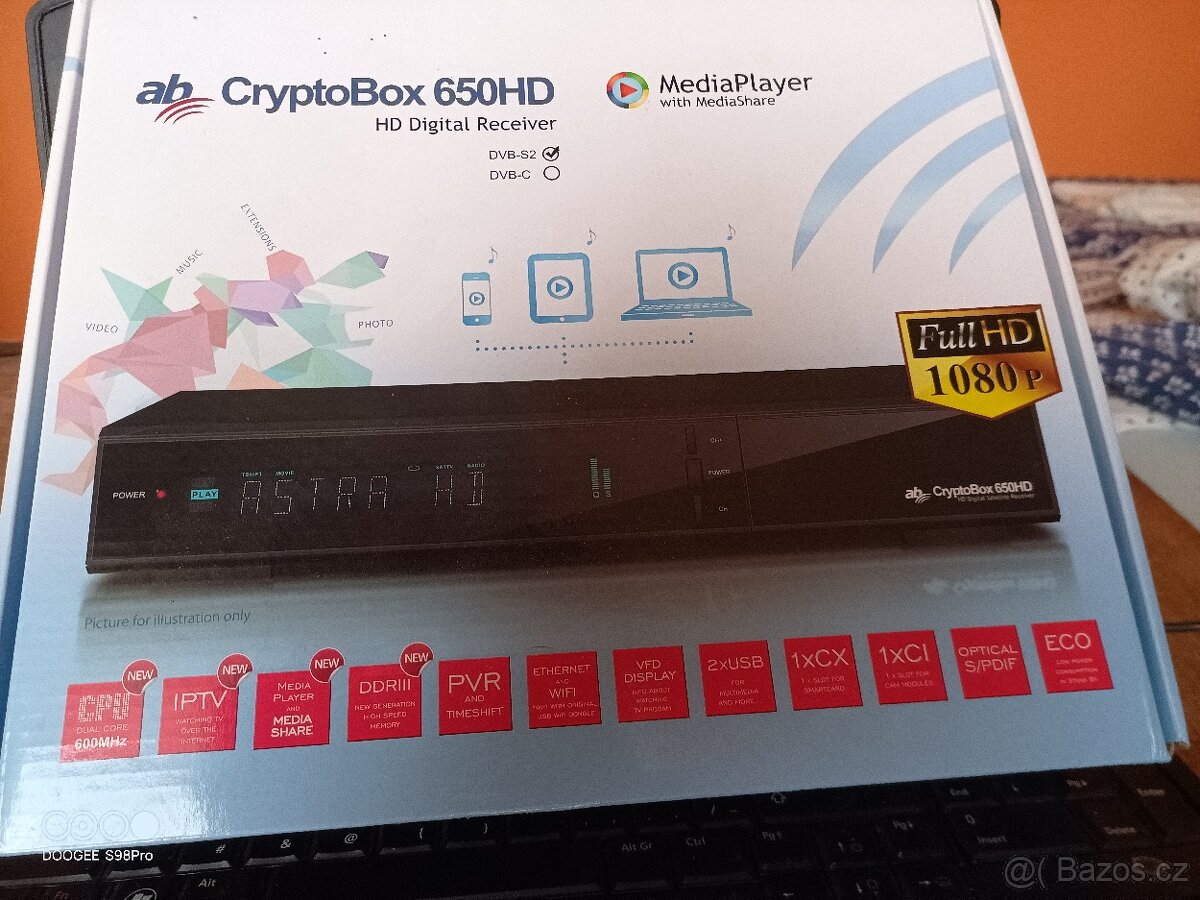 AB Cryptobox 650HD satelitní přijímač - 2