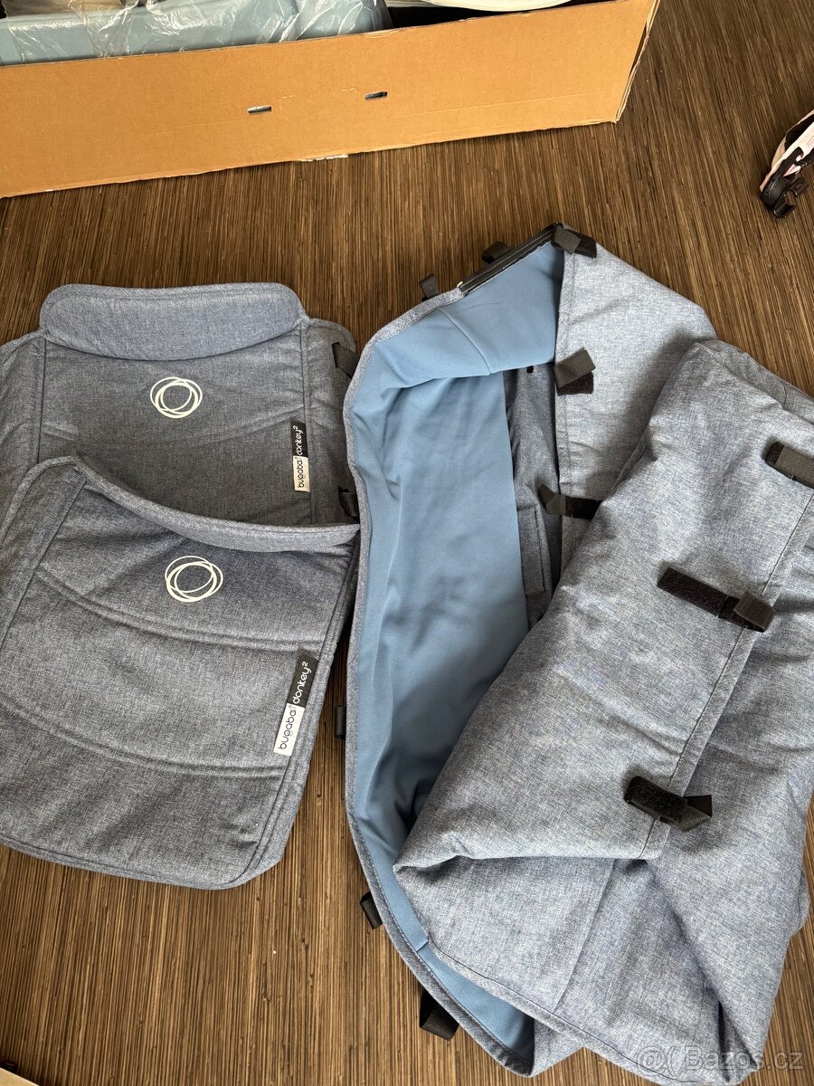 2x potah korbicky bugaboo Donkey blue melange - 2