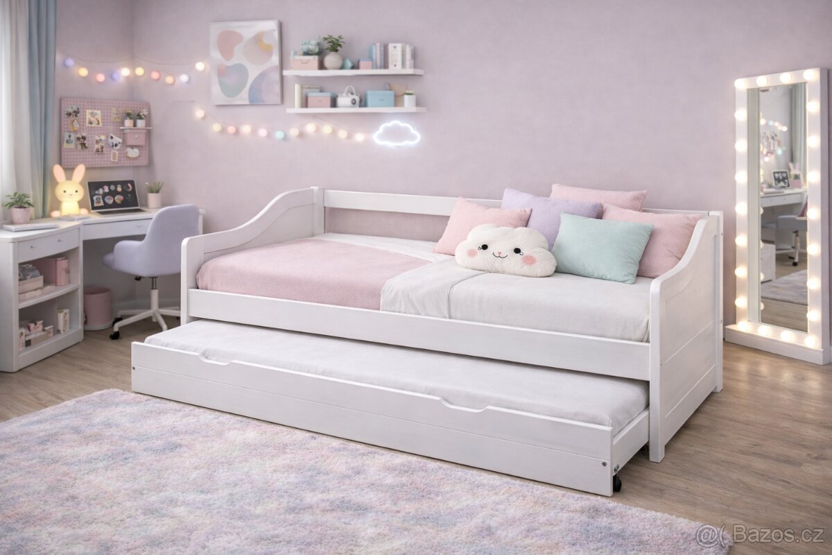 Postel masiv přírodní lakovaný NOVÁ - 2