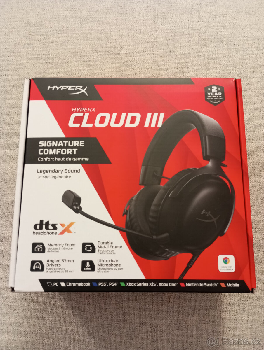 Herní sluchátka - HyperX Cloud III Black - 2