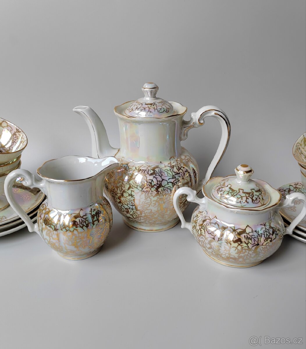 Nádherná porcelánová kávová souprava Oscar Schlegelmilch - 2