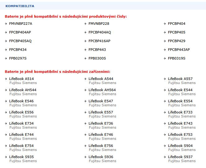 baterie FMVNBP231 pro notebooky Fujitsu LifeBook (2hod) - 2