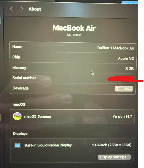 MacBook Air 13" M2 CZ 2022 Temně inkoustový - 2