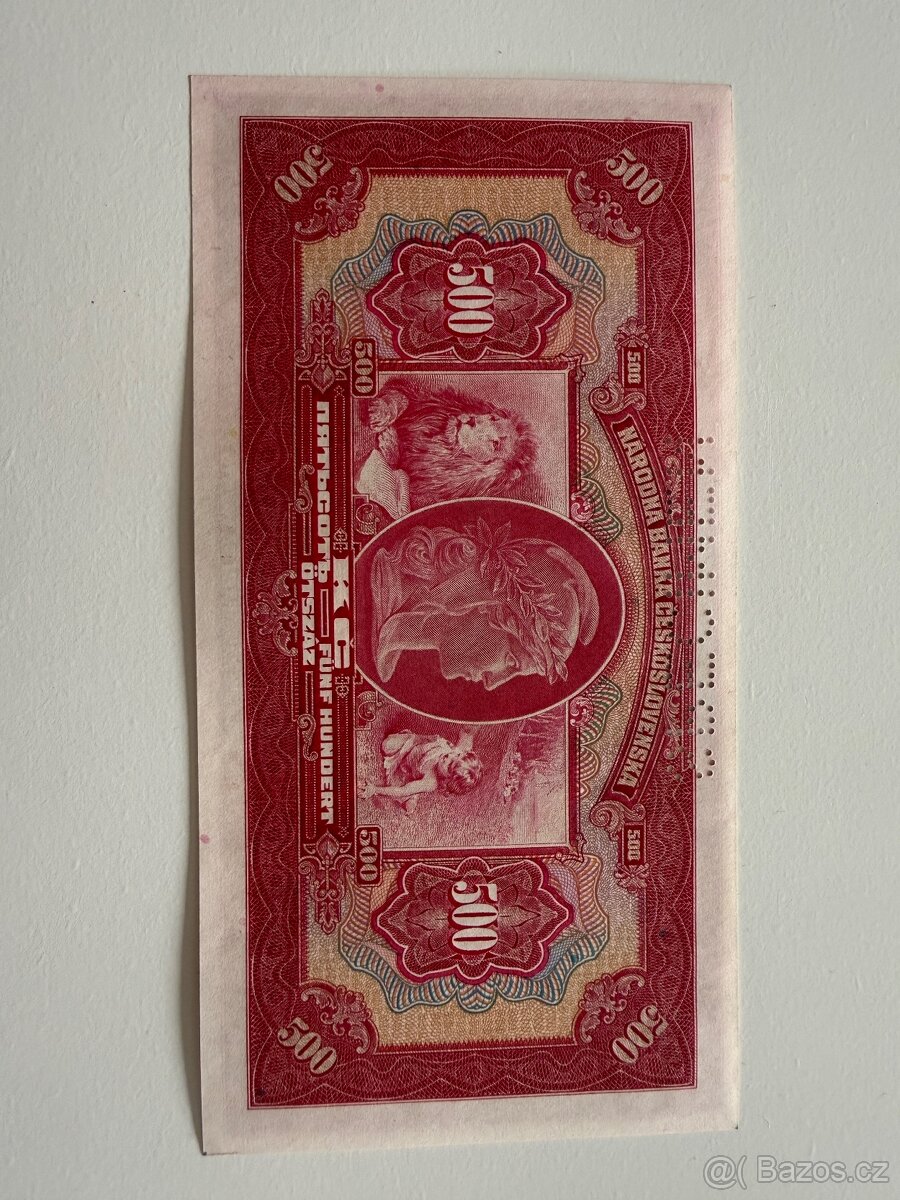 Bankovka 500 Kčs 1925 série E - 2