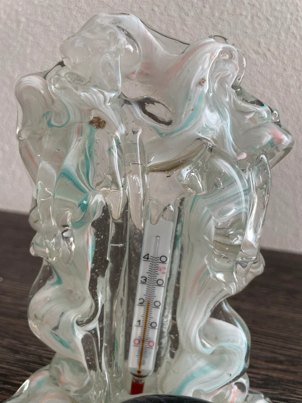 Hutní sklo Jaroslav Brychta Železný Brod teploměr kosatk - 2