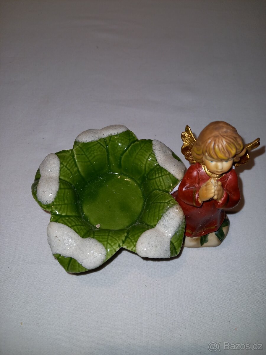 Vánoční keramický svícen - NEPOUŽITÝ. - 2