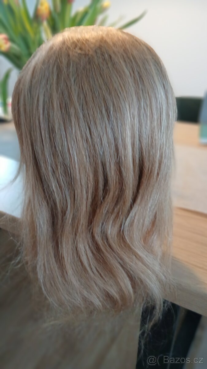 Cvičná hlava Isaline 100% vlasy - 2