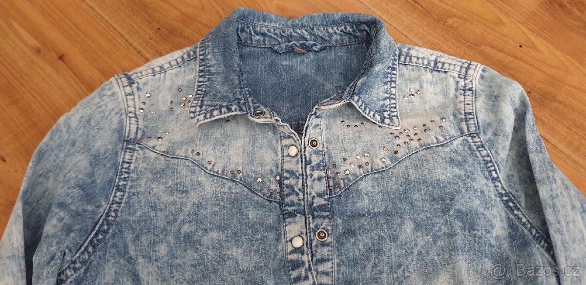 Riflová košile/. zdobená - 2