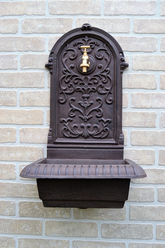 Litinová výlevka - umyvadlo 64 cm - hnědé - 2