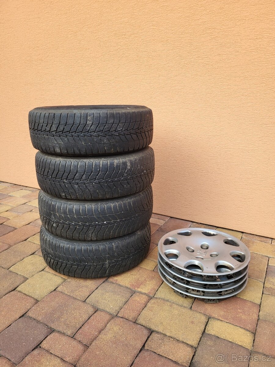 Sada kol - plechové disky + pneumatiky - 2