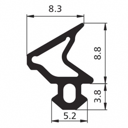 Těsnění do oken 33m - DA-1110 Deceuninck (EPDM) - 2