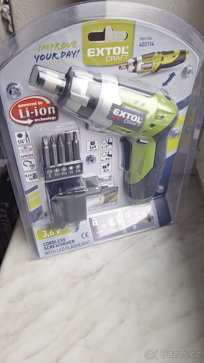 Aku šroubovák Extol Craft 402114 (s baterií) - 2
