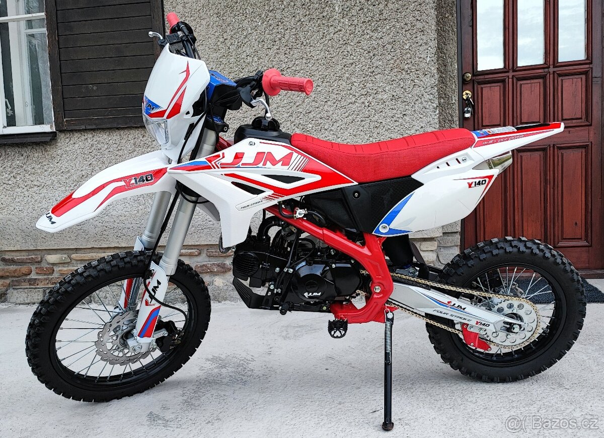 JJM PITBIKE Y140 DUAL PURPOSE 17/14 červená - zánovní moto