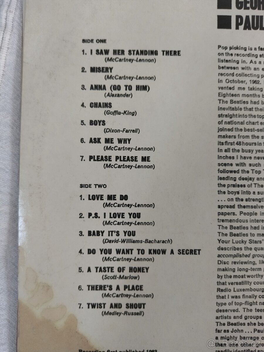UNIKÁTNÍ LP THE BEATLES - PLEASE, PLEASE ME - 2