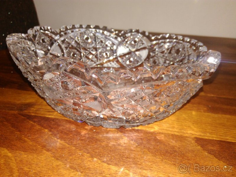 Broušená křišťálová mísa - 2