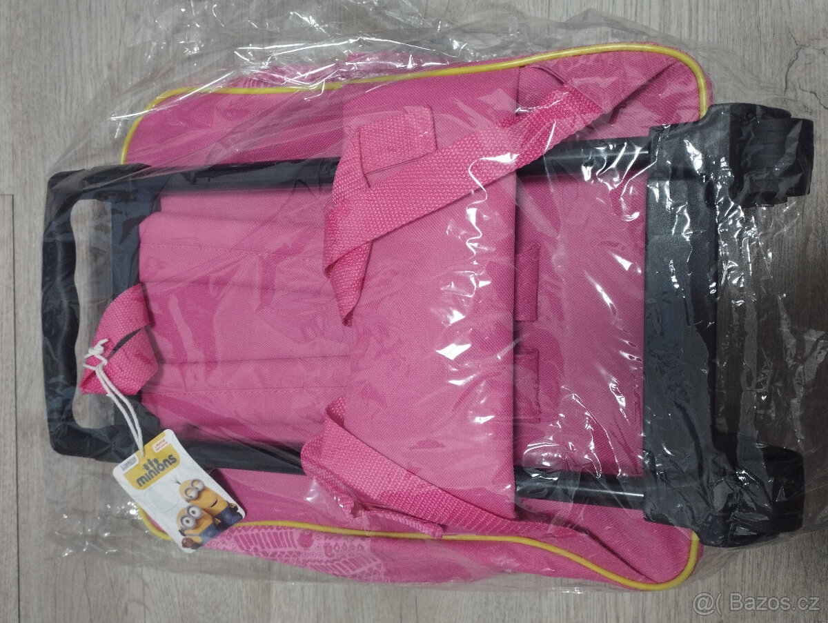 Dětský školní batoh kufr na kolečkách Mimoni - 2