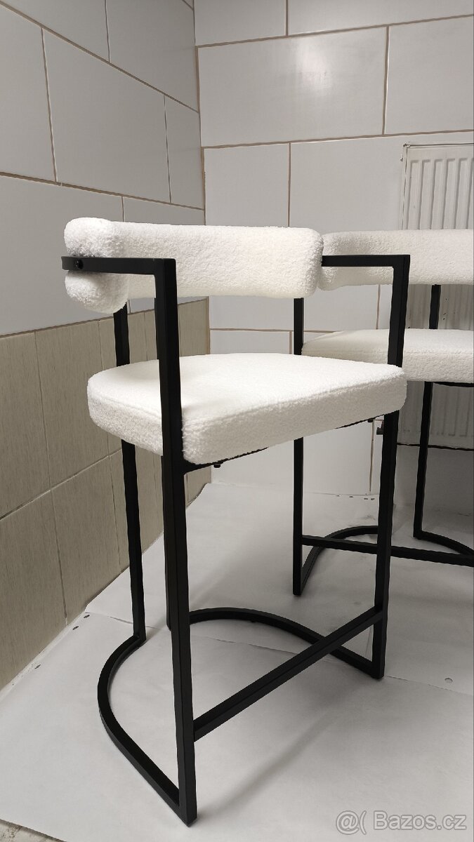 Barové Židle 2ks beránek - 2