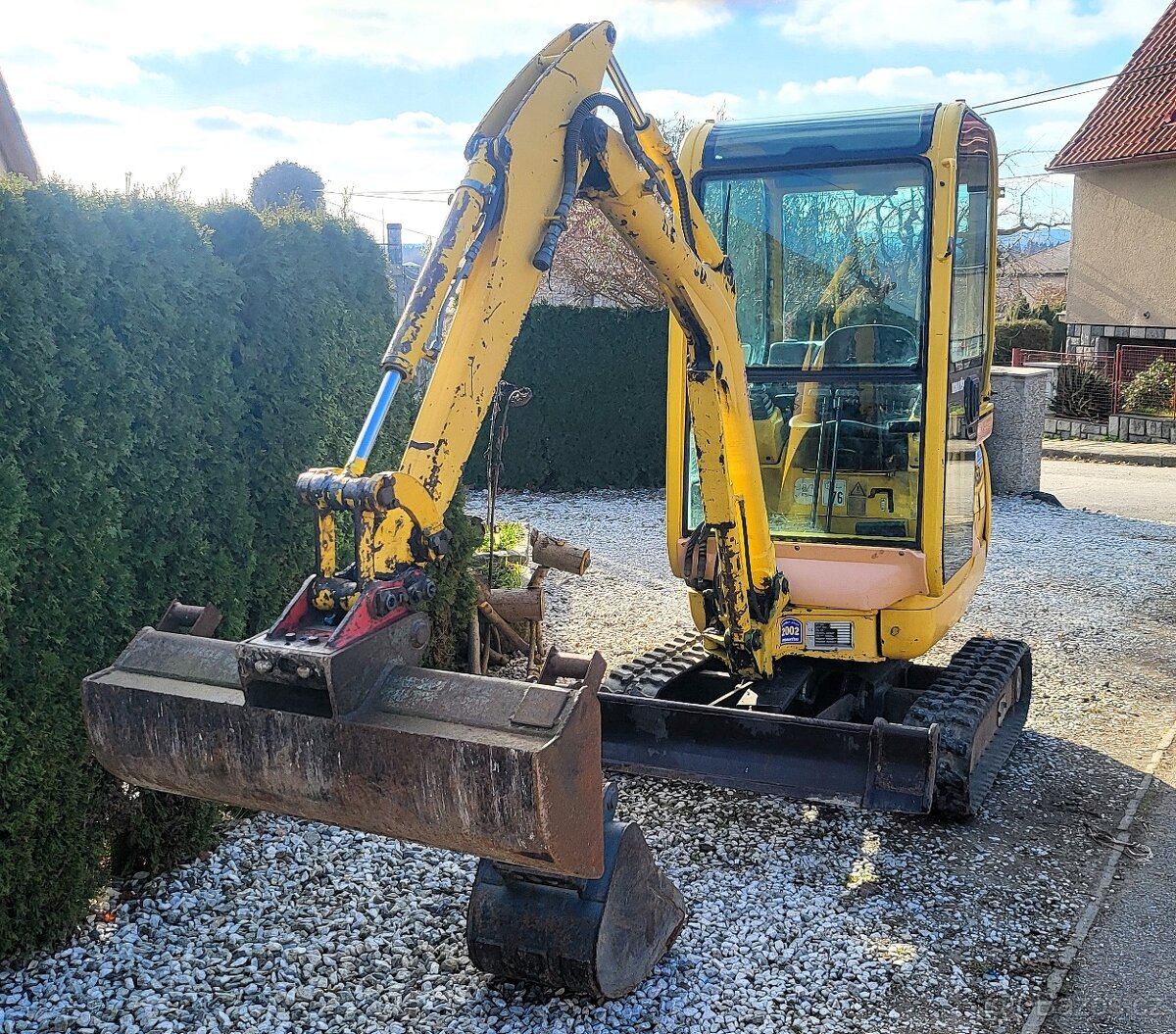 Minibagr Komatsu, rozšiřovací, rychloupínák, 2 lžíce, atd. - 2