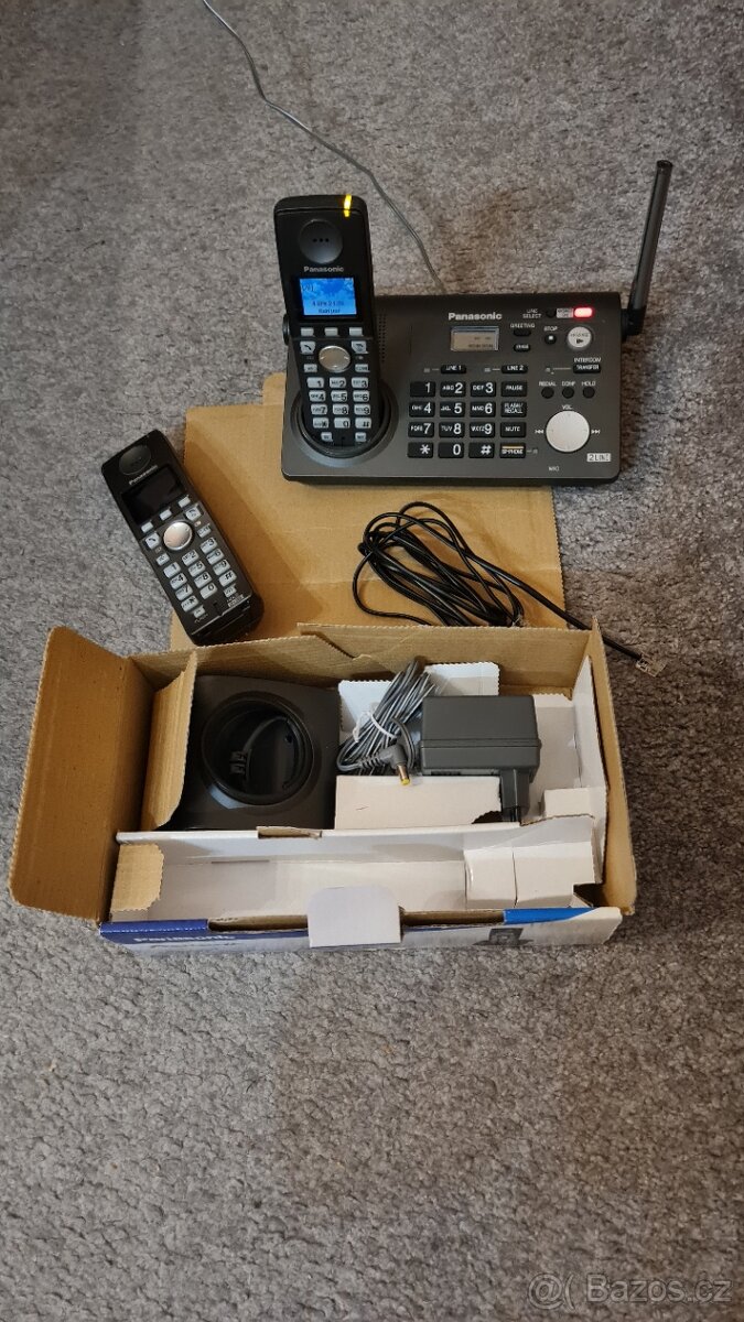 Bezdrátový, analogový, dvojlinkový telefon Panasonic - 2
