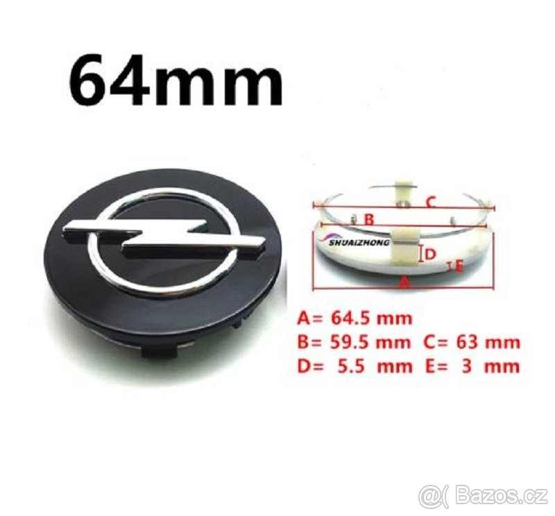 středové krytky opel, 4x ,64 mm - 2