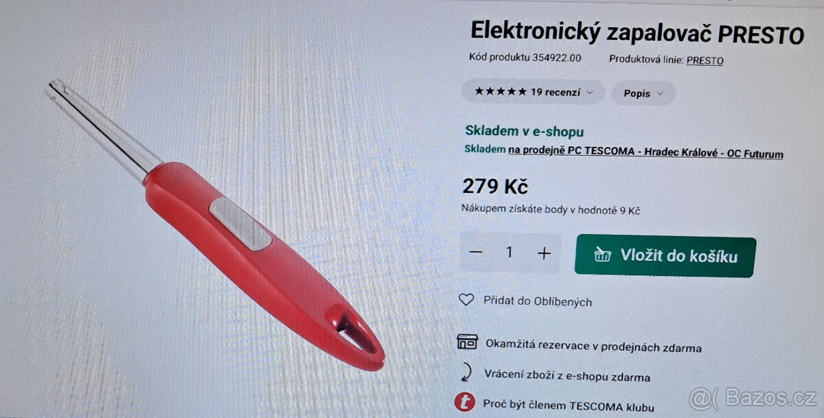 Zapalovač na plyn Tescoma - 2