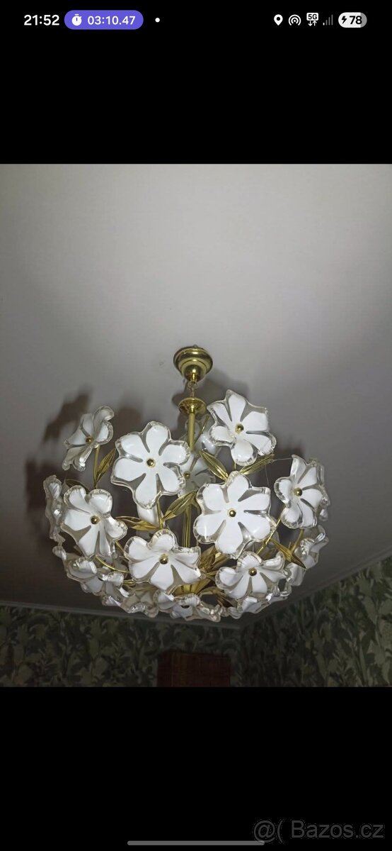 Retro Lampička s květinami - 2