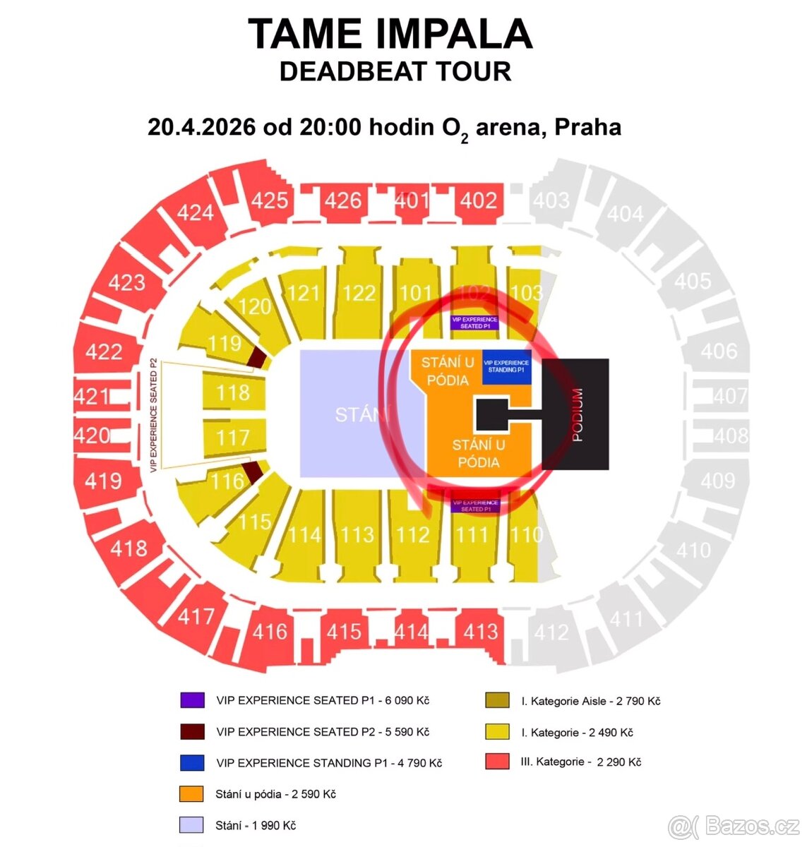 TAME IMPALA: O2 arena, Praha 20.04.2026 - 2