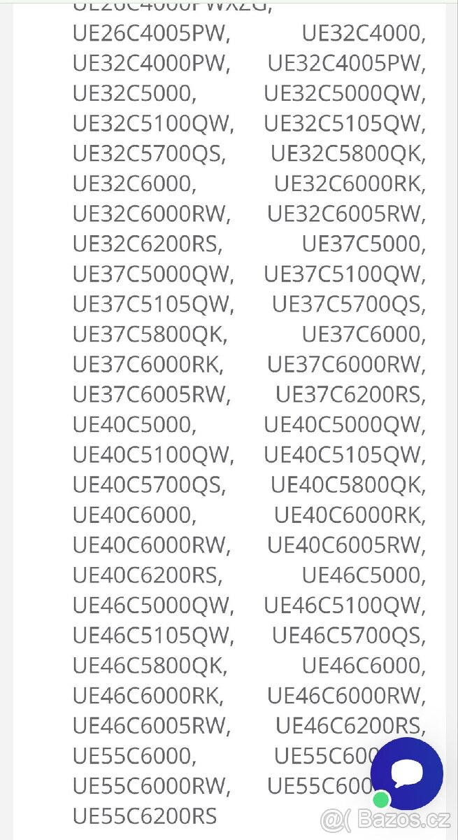 Samsung dálkový ovladač. - 2