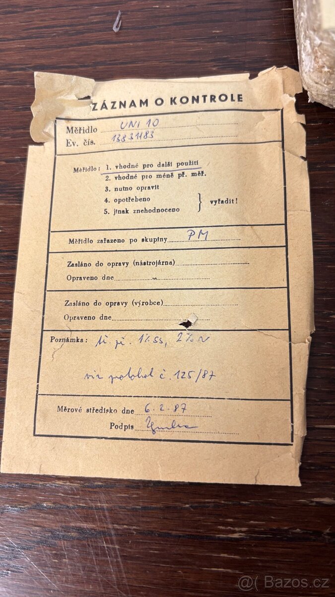 Měřící přístroj UNI 10 - 2