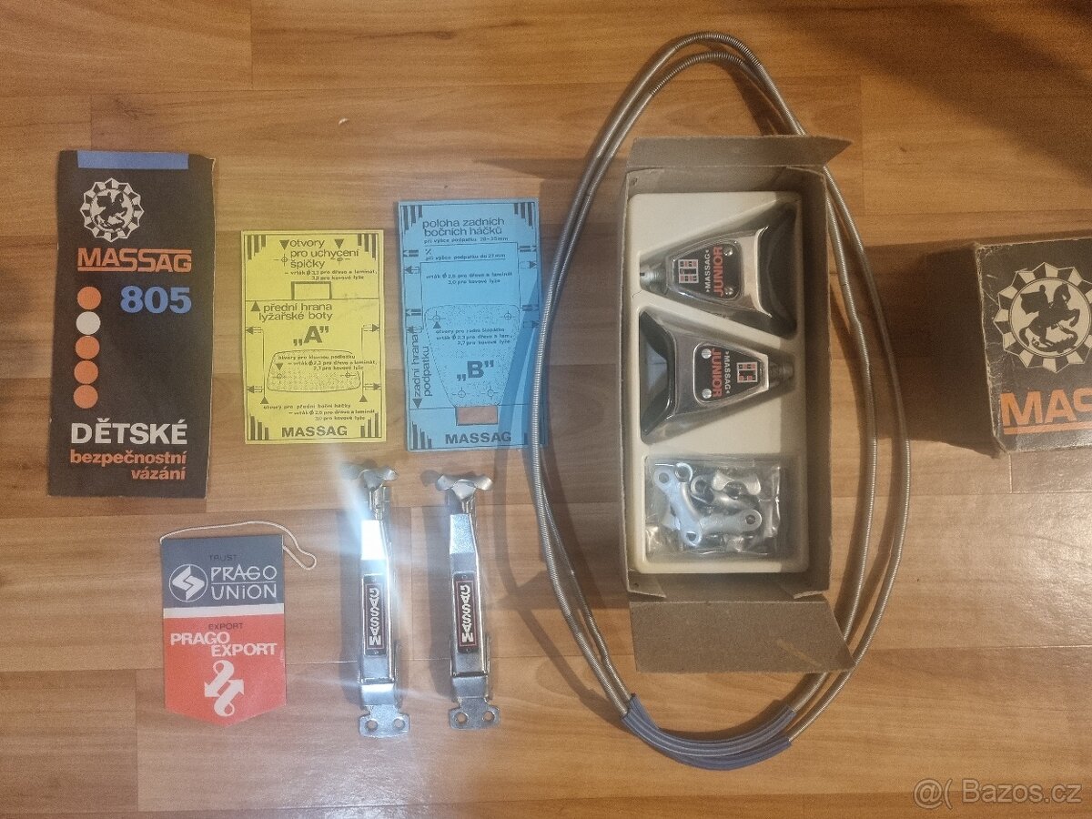Prodám retro lyžařské vázání Massag 805 - dětské - 2