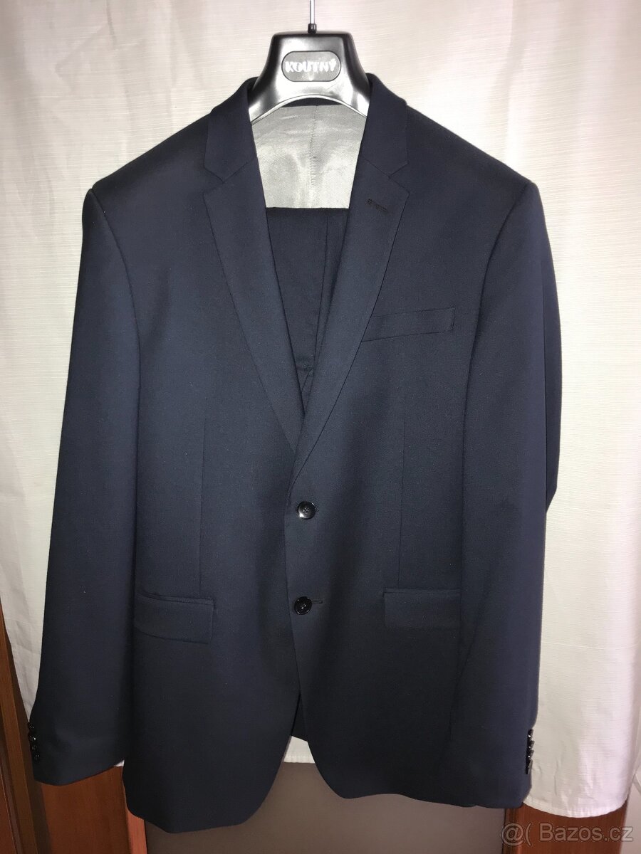 Pánský tmavomodrý oblek - 2