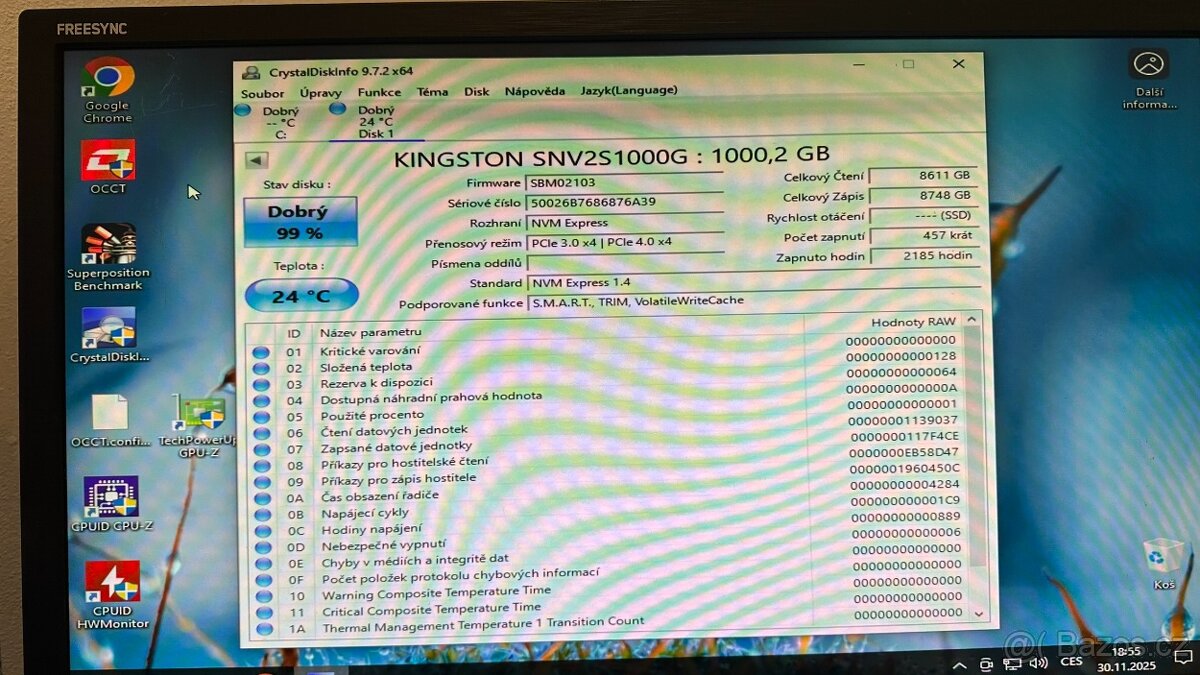 M.2 PCIe 4.0 NVMe SSD Kingston NV2 1TB - 2