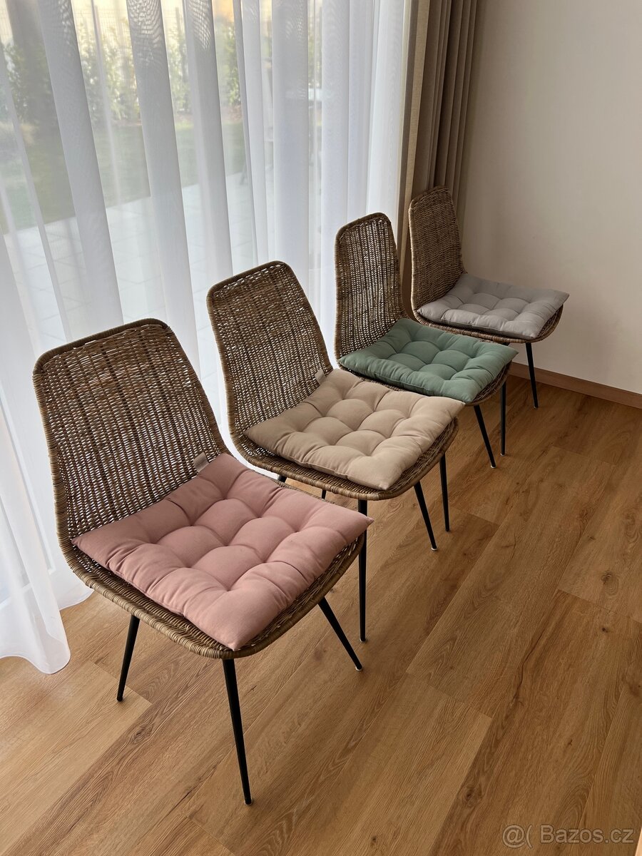 Kvalitní designové ratanové židle Kave Home + sedáky zdarma - 2