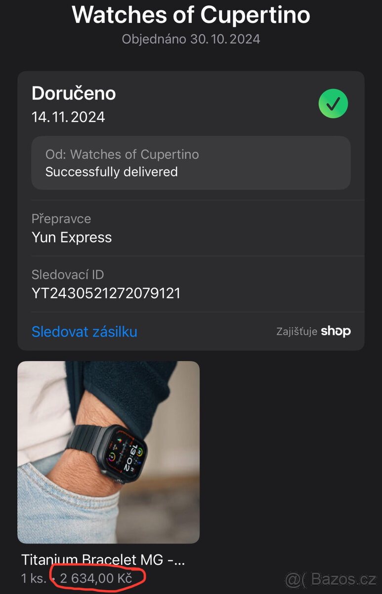 Apple watch - luxusní titanový náramek, článkový tah - 2