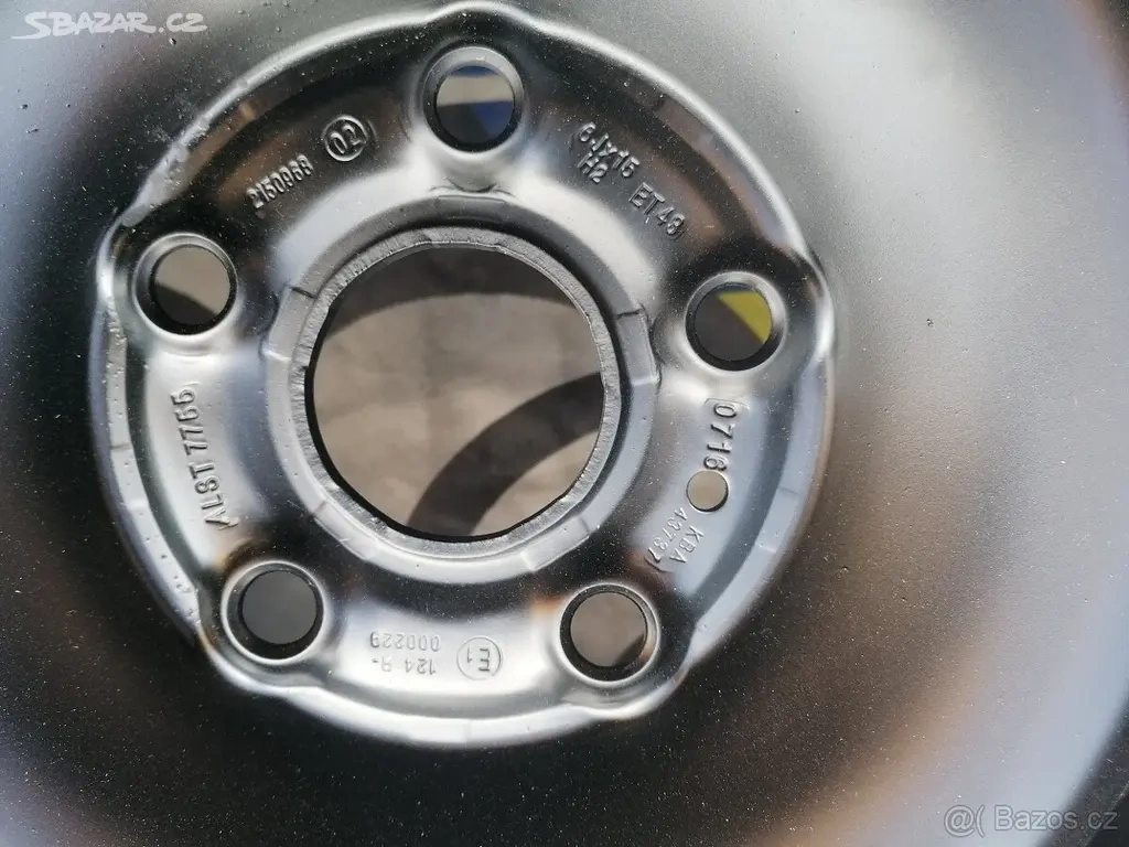 Ocel. Plechové disky 15,5X112 J6.0 ET43 Škoda VW. - 2